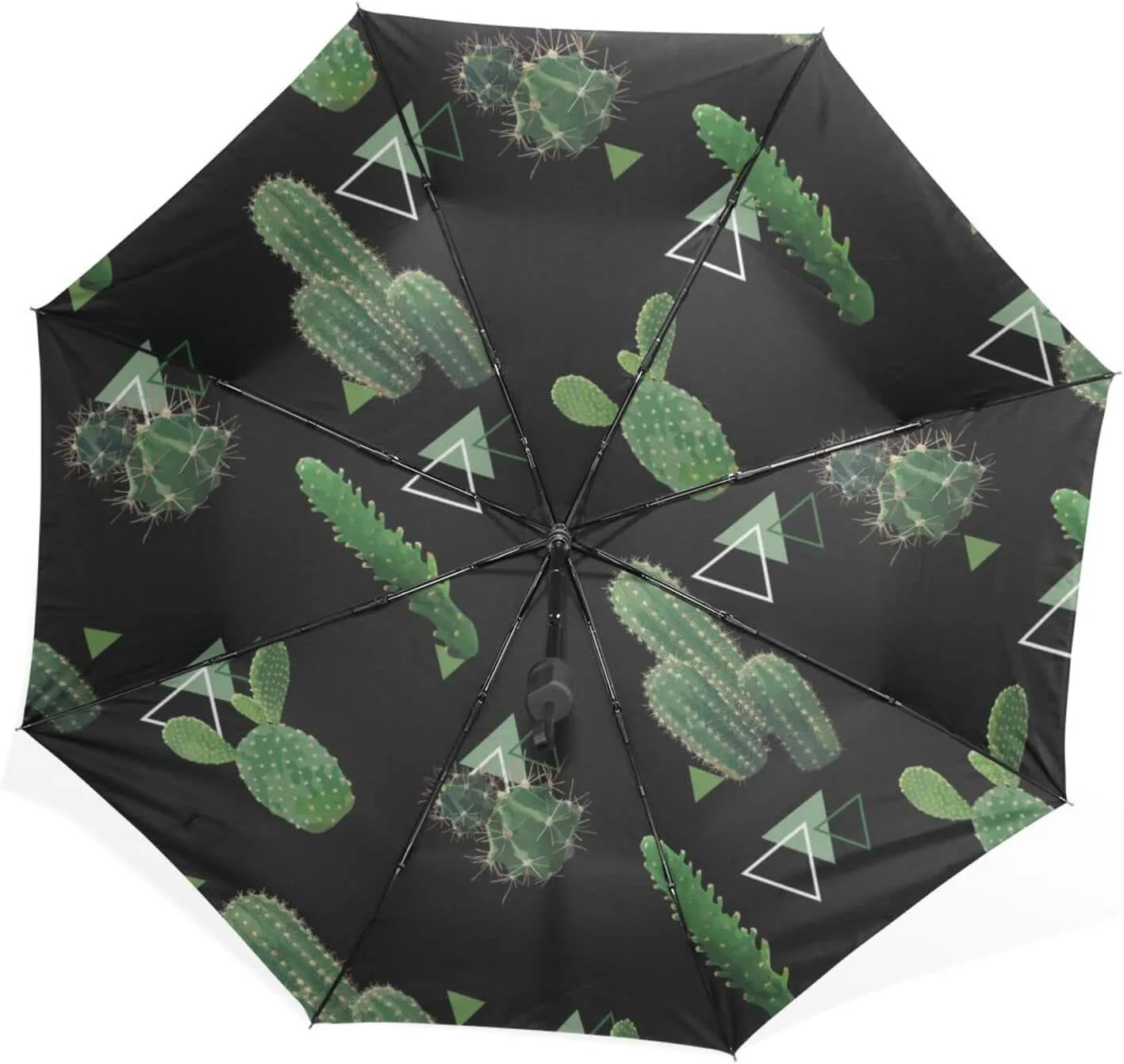 Poeticcity Rain Travel Umbrella, Hand Open Close Windproof Waterproof Folding Umbrella, Compact Canopy Strong Ray Parasol Umbrella