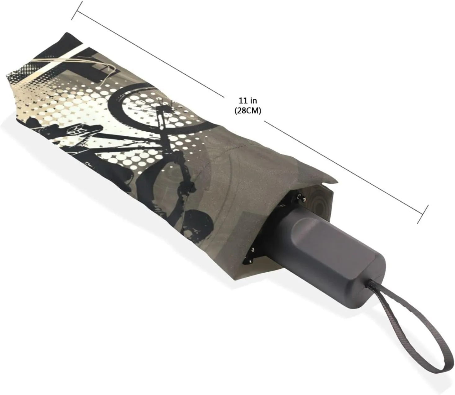Poeticcity Rain Travel Umbrella, Hand Open Close Windproof Waterproof Folding Umbrella, Compact Canopy Strong Ray Parasol Umbrella