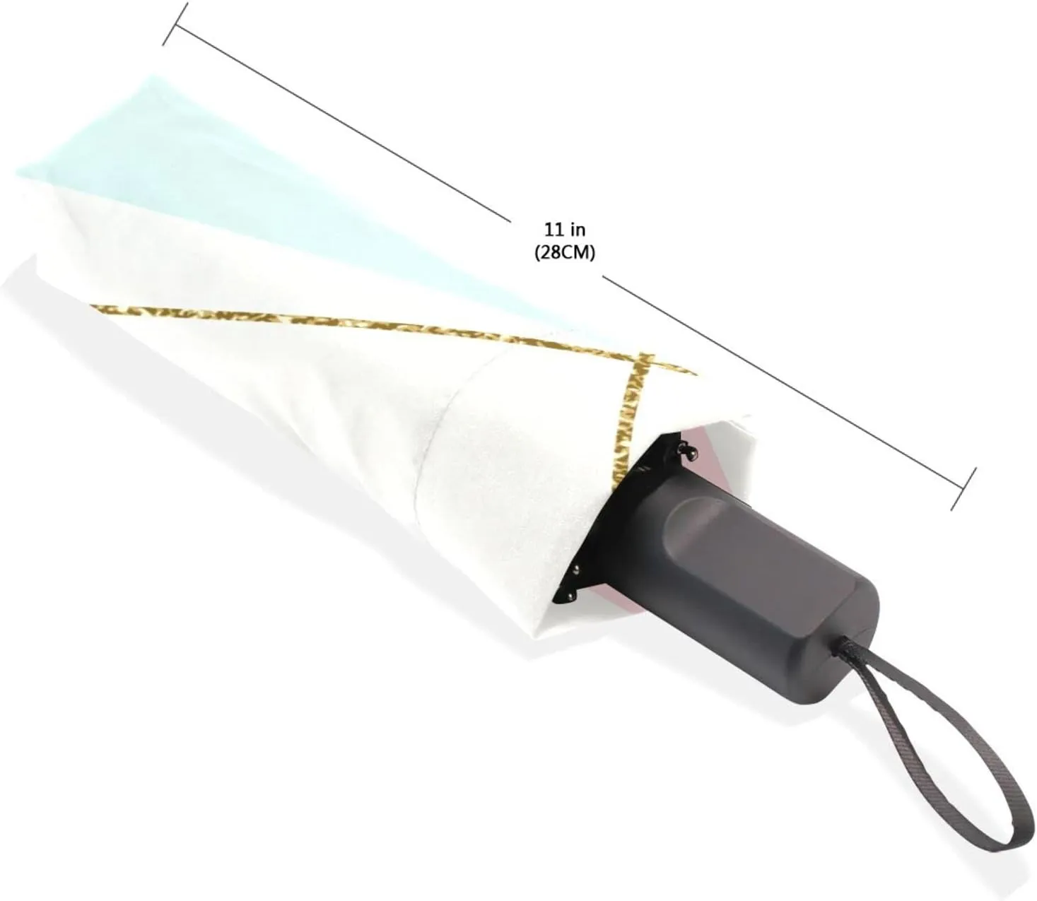 Poeticcity Rain Travel Umbrella, Hand Open Close Windproof Waterproof Folding Umbrella, Compact Canopy Strong Ray Parasol Umbrella