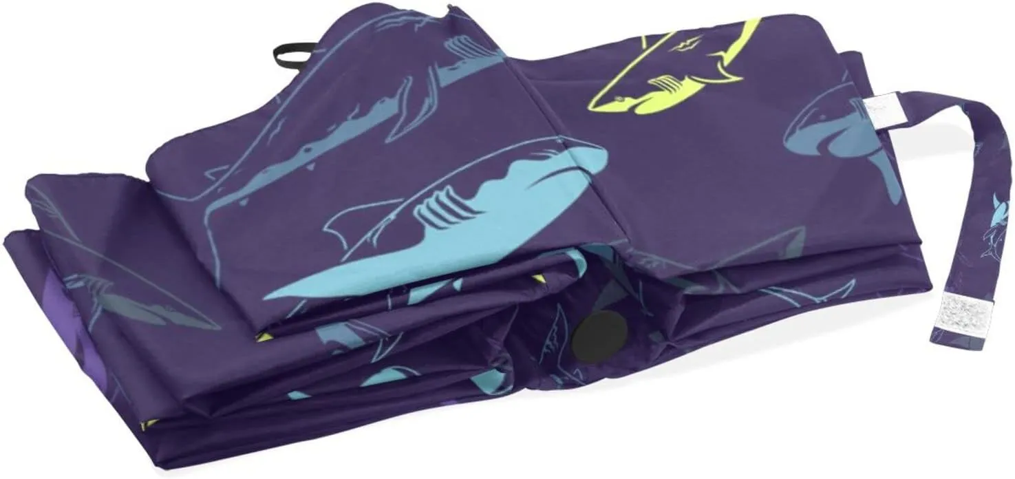 Poeticcity Rain Travel Umbrella, Hand Open Close Windproof Waterproof Folding Umbrella, Compact Canopy Strong Ray Parasol Umbrella