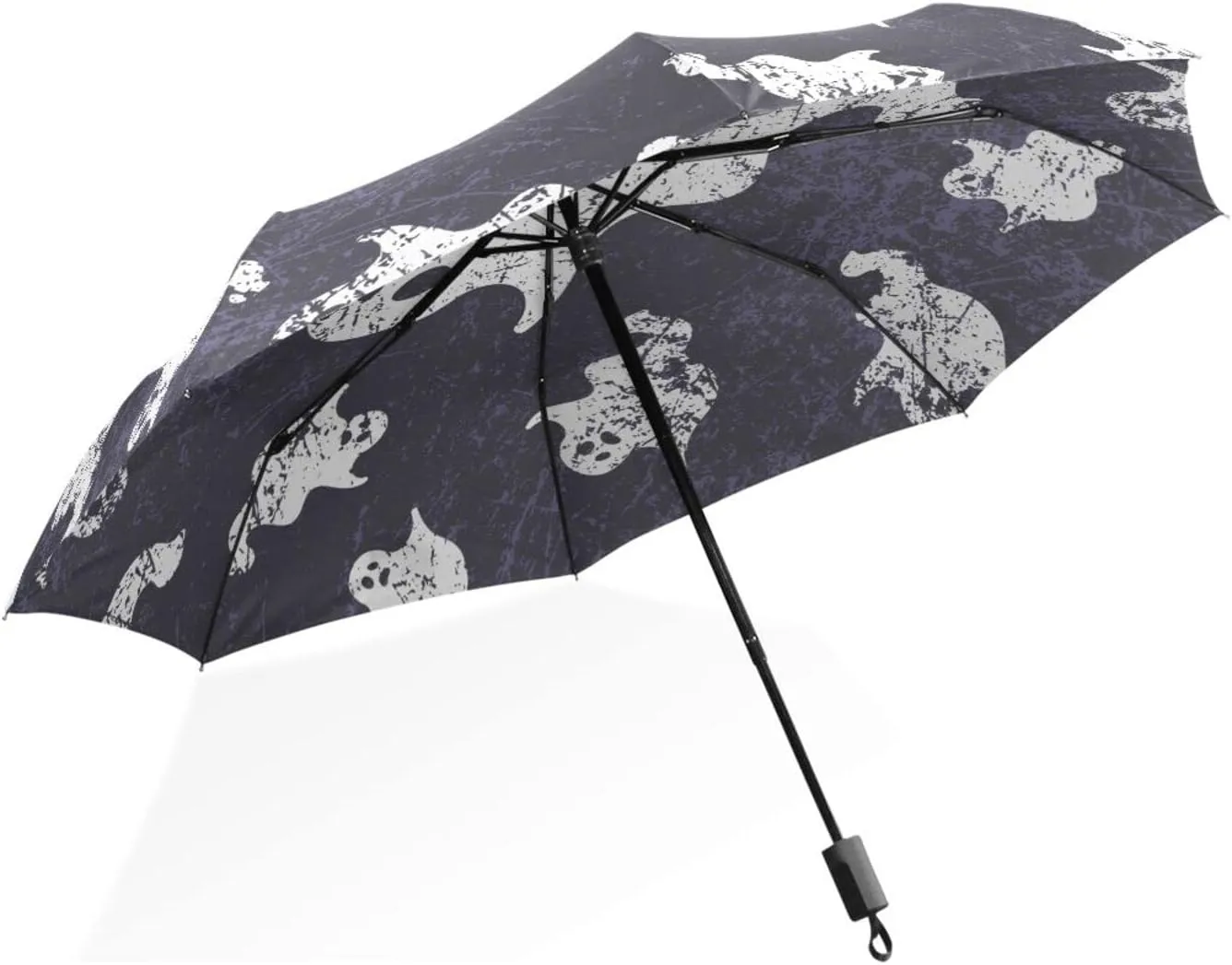 Poeticcity Rain Travel Umbrella, Hand Open Close Windproof Waterproof Folding Umbrella, Compact Canopy Strong Ray Parasol Umbrella