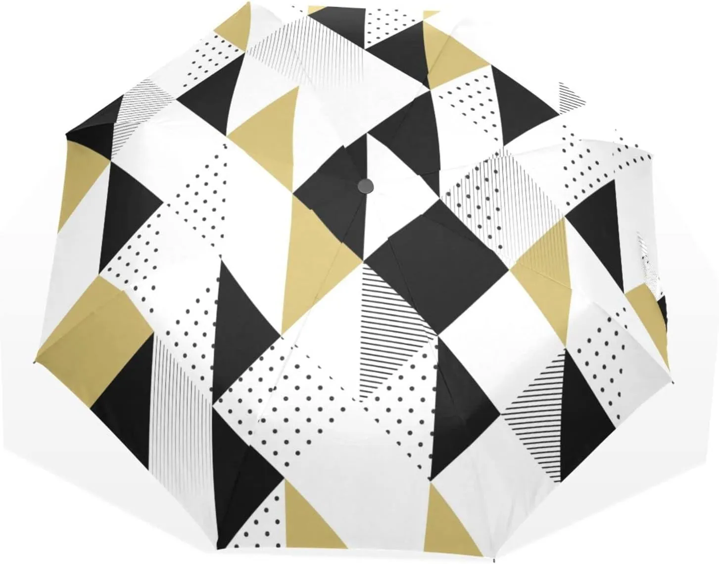 Poeticcity Rain Travel Umbrella, Hand Open Close Windproof Waterproof Folding Umbrella, Compact Canopy Strong Ray Parasol Umbrella