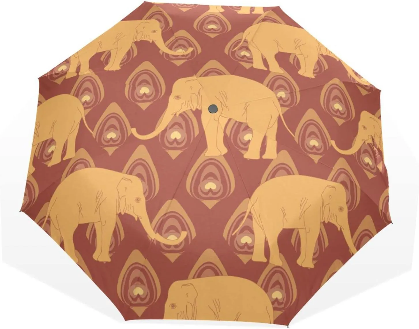 Poeticcity Rain Travel Umbrella, Hand Open Close Windproof Waterproof Folding Umbrella, Compact Canopy Strong Ray Parasol Umbrella