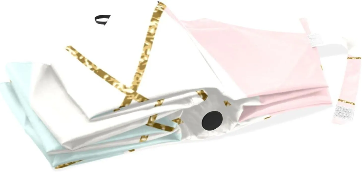 Poeticcity Rain Travel Umbrella, Hand Open Close Windproof Waterproof Folding Umbrella, Compact Canopy Strong Ray Parasol Umbrella