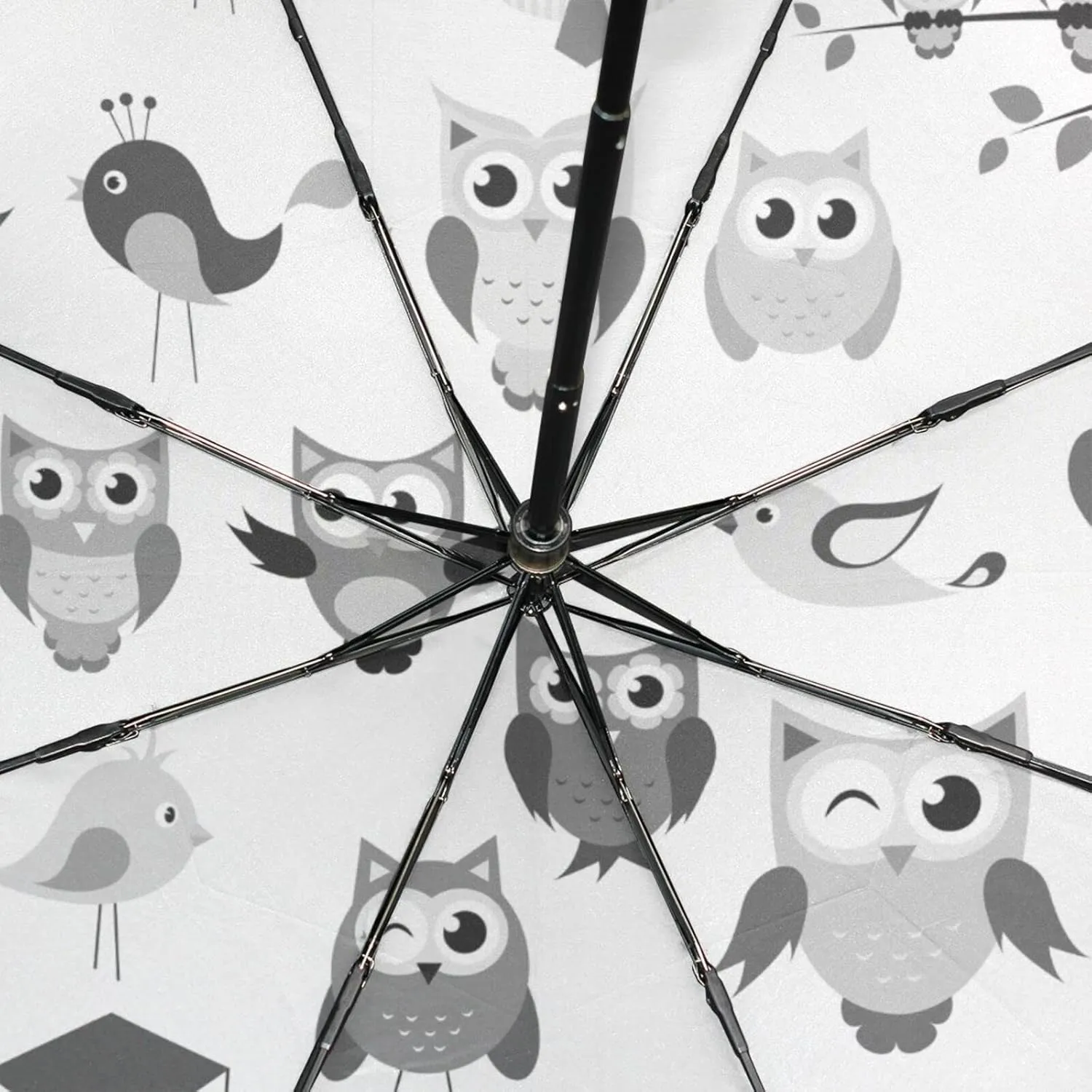 Poeticcity Rain Travel Umbrella, Hand Open Close Windproof Waterproof Folding Umbrella, Compact Canopy Strong Ray Parasol Umbrella
