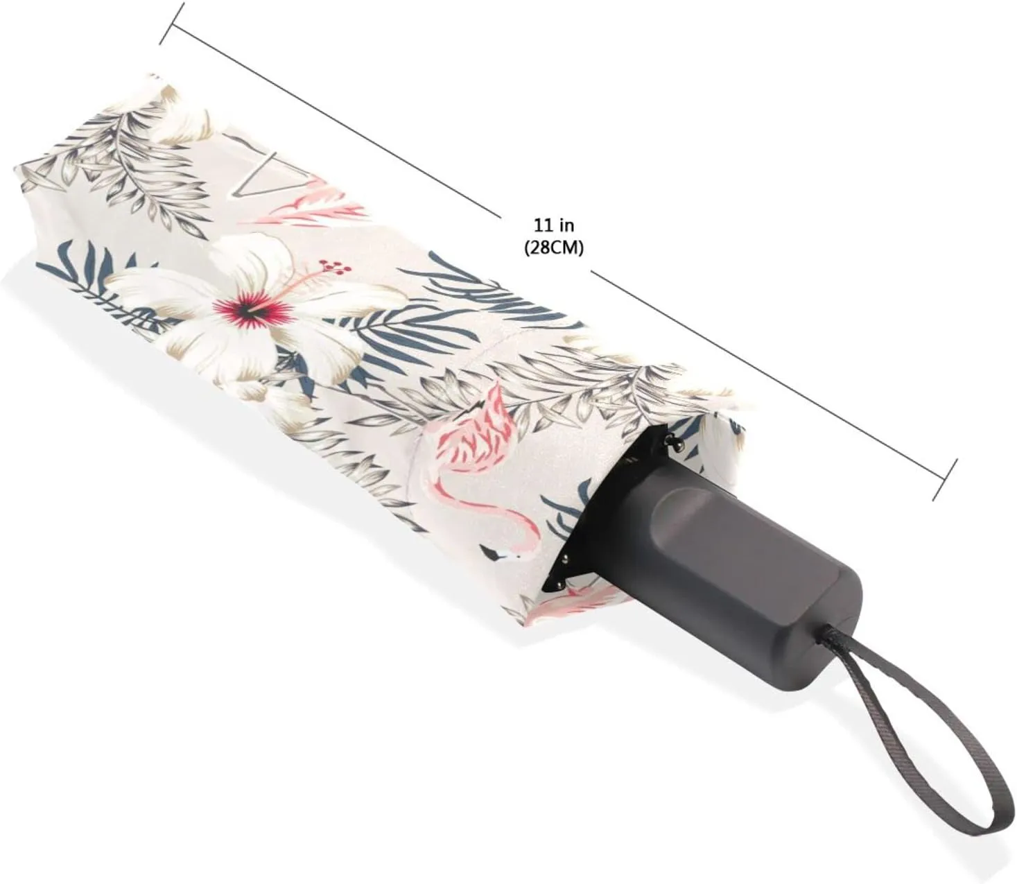 Poeticcity Rain Travel Umbrella, Hand Open Close Windproof Waterproof Folding Umbrella, Compact Canopy Strong Ray Parasol Umbrella