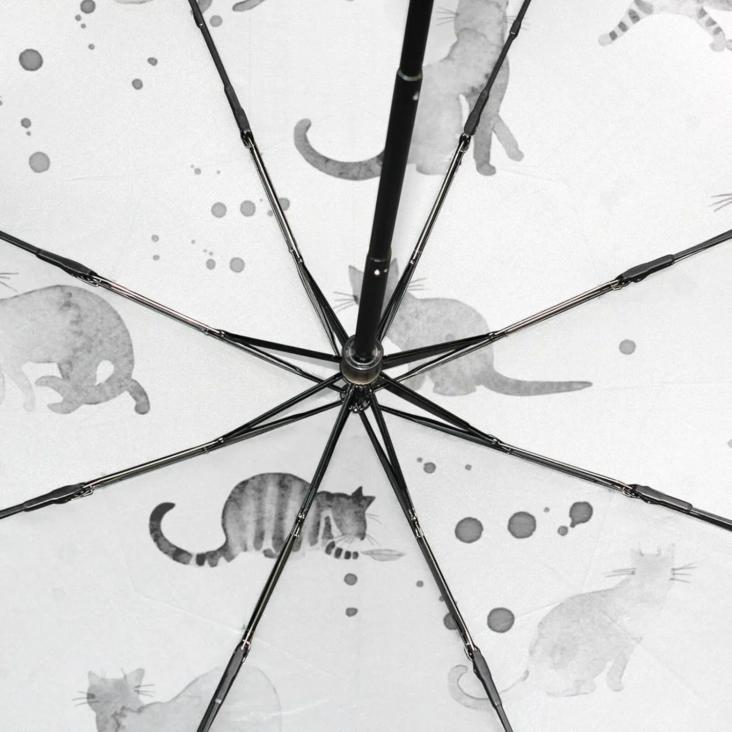 Poeticcity Rain Travel Umbrella, Hand Open Close Windproof Waterproof Folding Umbrella, Compact Canopy Strong Ray Parasol Umbrella