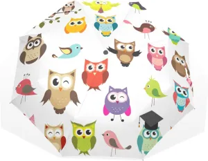 Poeticcity Rain Travel Umbrella, Hand Open Close Windproof Waterproof Folding Umbrella, Compact Canopy Strong Ray Parasol Umbrella