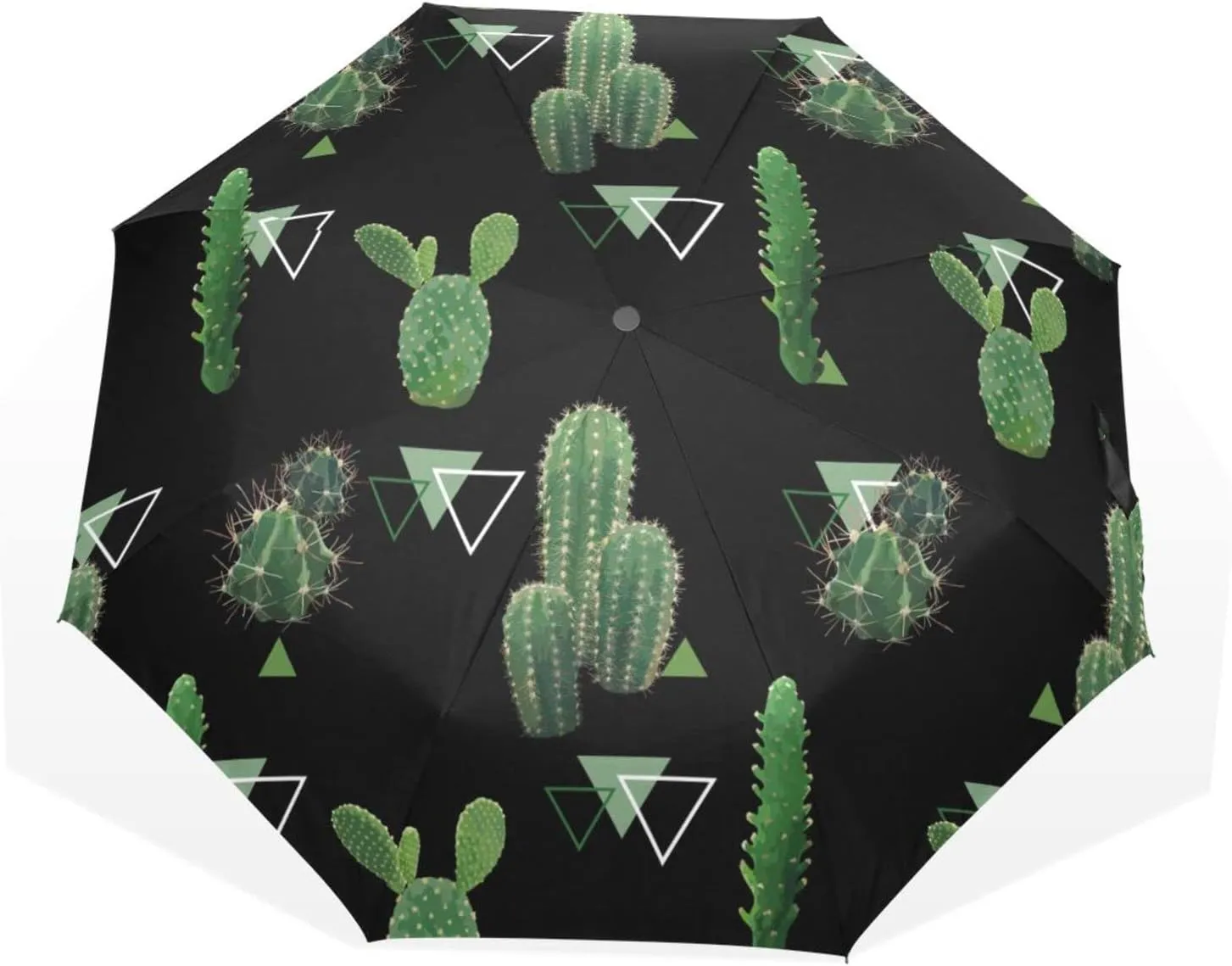 Poeticcity Rain Travel Umbrella, Hand Open Close Windproof Waterproof Folding Umbrella, Compact Canopy Strong Ray Parasol Umbrella