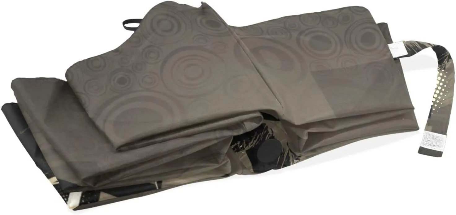 Poeticcity Rain Travel Umbrella, Hand Open Close Windproof Waterproof Folding Umbrella, Compact Canopy Strong Ray Parasol Umbrella