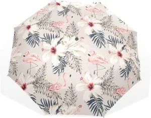 Poeticcity Rain Travel Umbrella, Hand Open Close Windproof Waterproof Folding Umbrella, Compact Canopy Strong Ray Parasol Umbrella