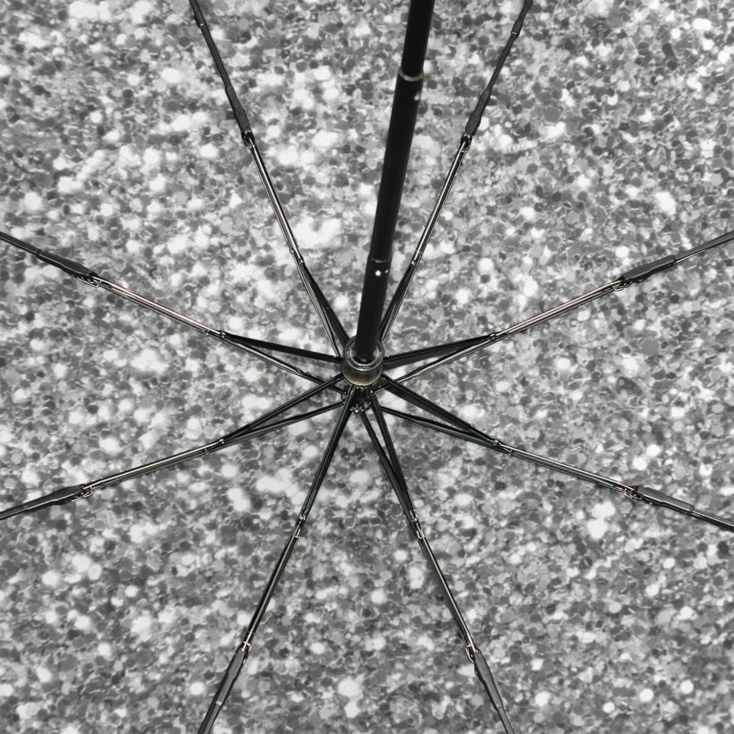 Poeticcity Rain Travel Umbrella, Hand Open Close Windproof Waterproof Folding Umbrella, Compact Canopy Strong Ray Parasol Umbrella