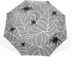 Poeticcity Rain Travel Umbrella, Hand Open Close Windproof Waterproof Folding Umbrella, Compact Canopy Strong Ray Parasol Umbrella