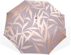 Poeticcity Travel Umbrella, Hand Open Close Windproof Waterproof Folding Umbrella, Black Tape Compact Canopy Strong Anti UV Ray Parasol