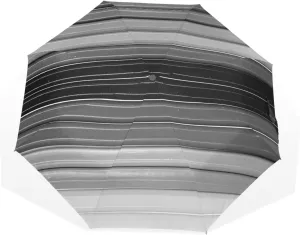 Poeticcity Travel Umbrella, Hand Open Close Windproof Waterproof Folding Umbrella, Black Tape Compact Canopy Strong Anti UV Ray Parasol