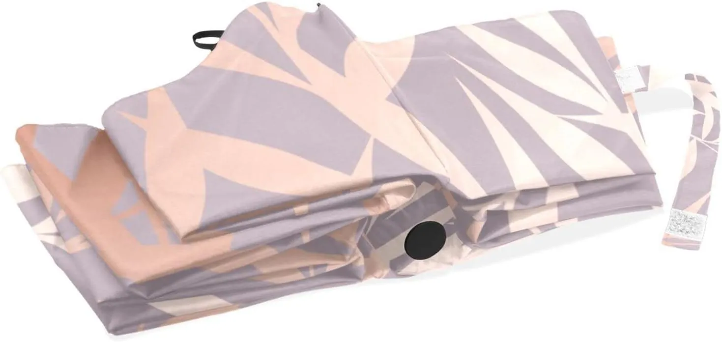 Poeticcity Travel Umbrella, Hand Open Close Windproof Waterproof Folding Umbrella, Black Tape Compact Canopy Strong Anti UV Ray Parasol