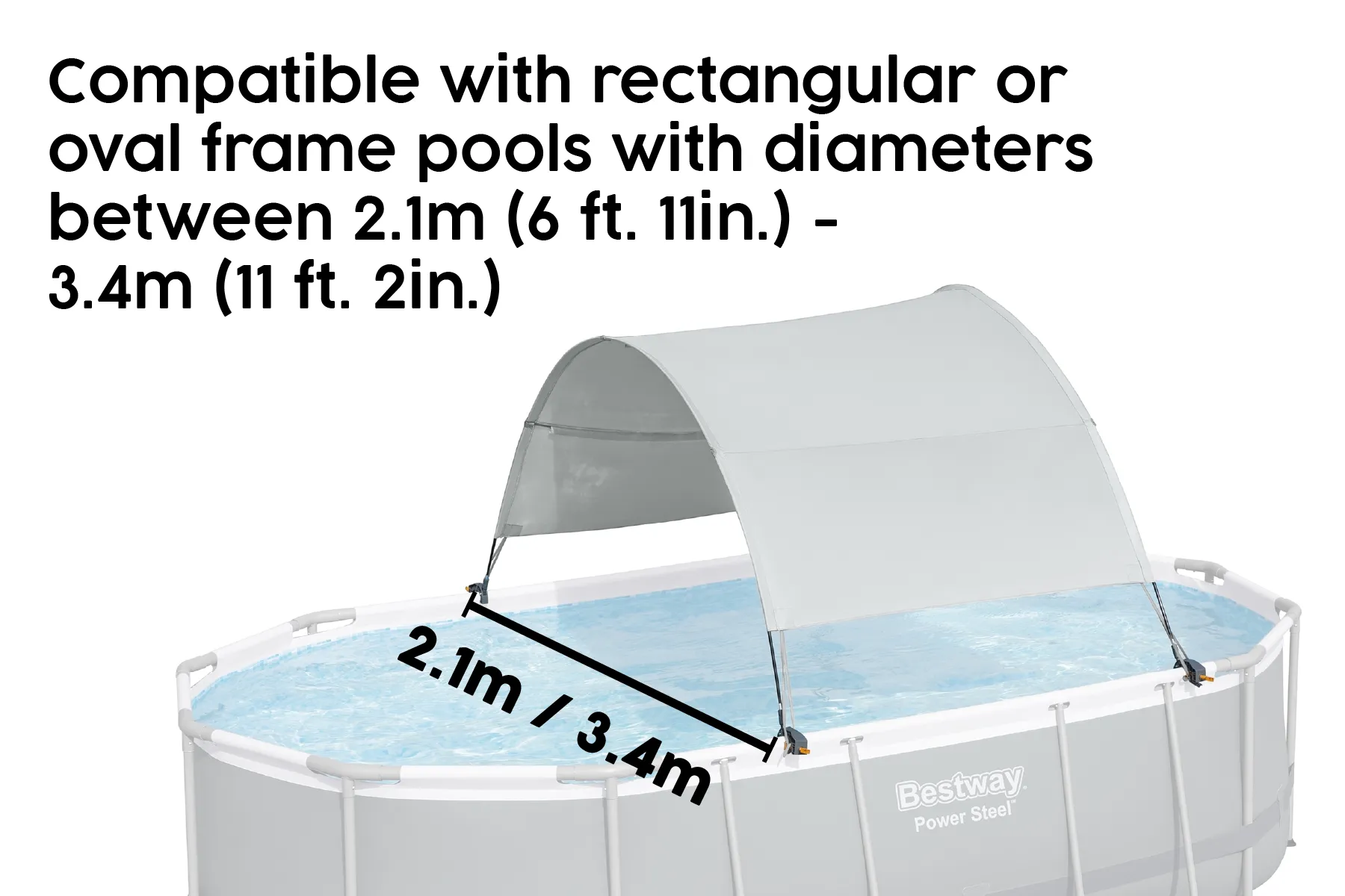 Pool Canopy for Above Ground Pool UPF 40  Sun Protection