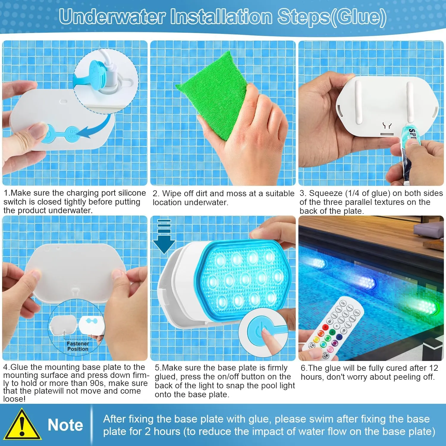 Pool Lights, Rechargeable Submersible LED Lights, IP68 Waterproof 16 Colors Magnetic Floating Light with Rechargeable Remote, Chase Mode Pool Light for Above Ground Inground Pools, Bathtub 4 Pack
