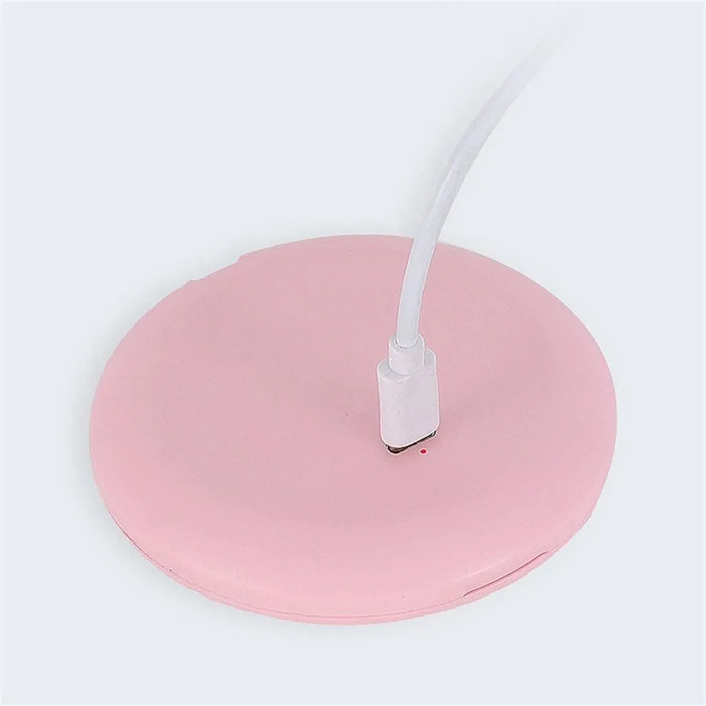 Portable LED Light Makeup Mirror Dresser Compact Light Makeup Pocket Mirror Makeup Hand Folding Mirror, 9*1.8cm