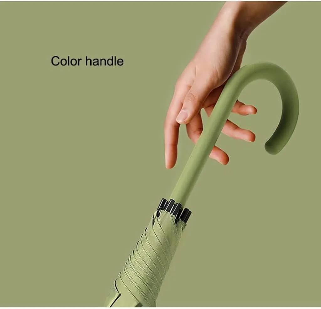 Portable Umbrella for Travel Umbrella Large Stick Umbrella Windproof Waterproof Solid Color Rain Canopy Vented Cane Umbrella Umbrella Outdoor(Pink)