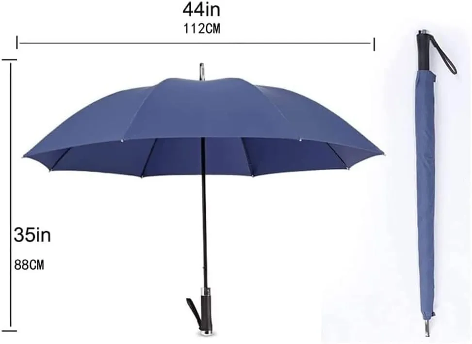 Portable Umbrella for Travel Windproof Large Stick Umbrella with Umbrella Cover Durable Portable Canopy Vented Umbrella Umbrella Outdoor(Blue)