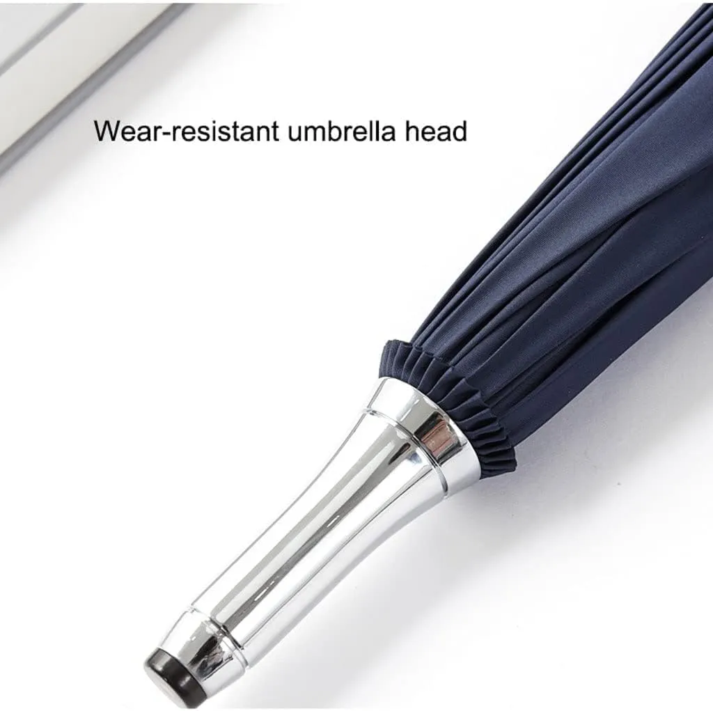 Portable Umbrella for Travel Windproof Large Stick Umbrella with Umbrella Cover Durable Portable Canopy Vented Umbrella Umbrella Outdoor(Blue)