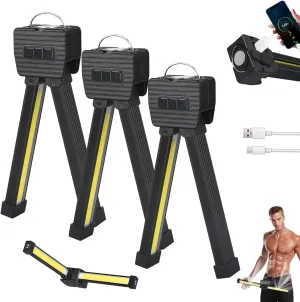 Posing Gym Lamp,180° Portable Gym Lamp for Posing with 7th Gear Dimming and 4 Light Modes, USB Rechargeable Worklight, Highlight Your Perfect Figure (3pcs)