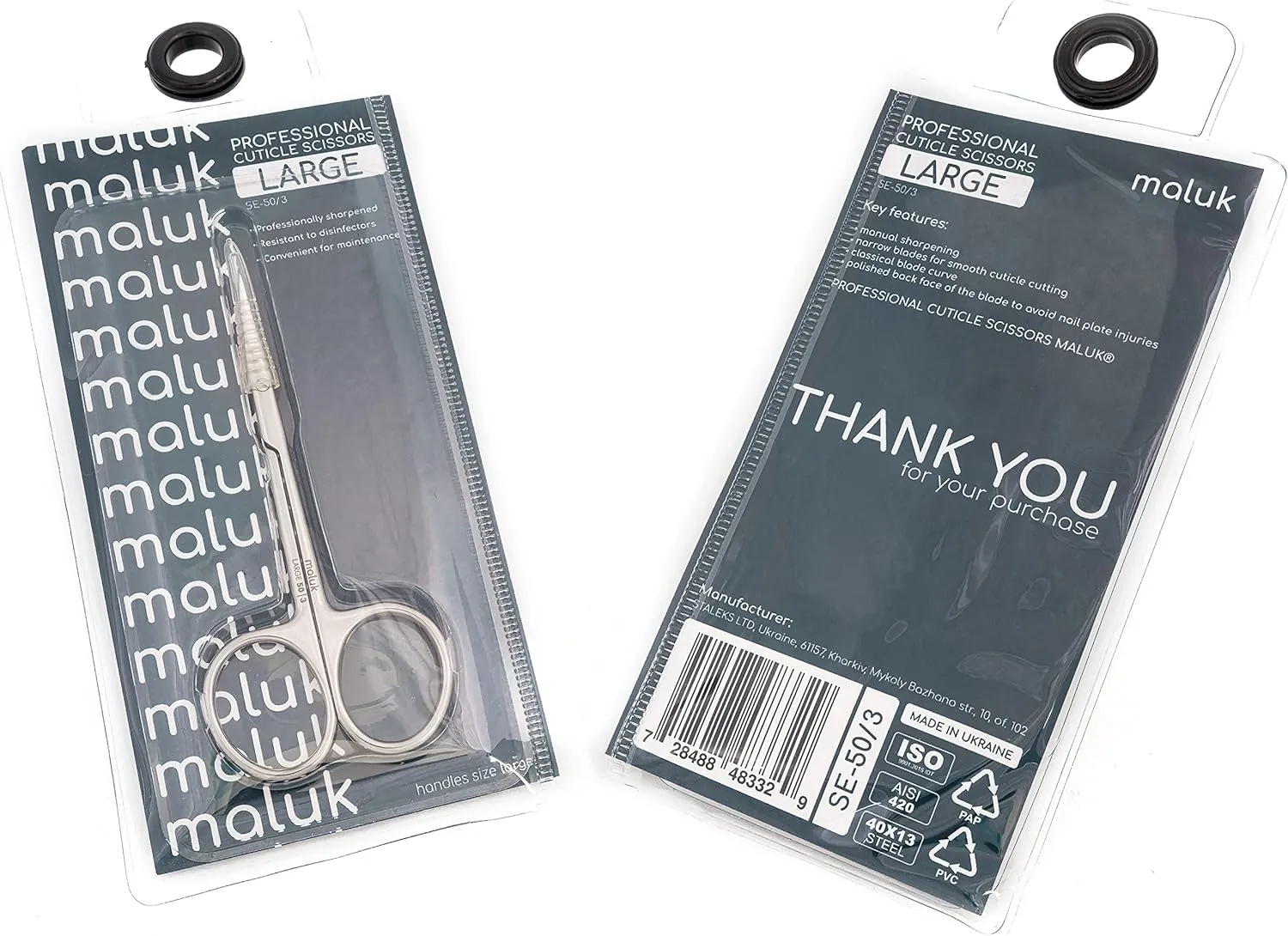 Professional Cuticle Scissors Maluk Large