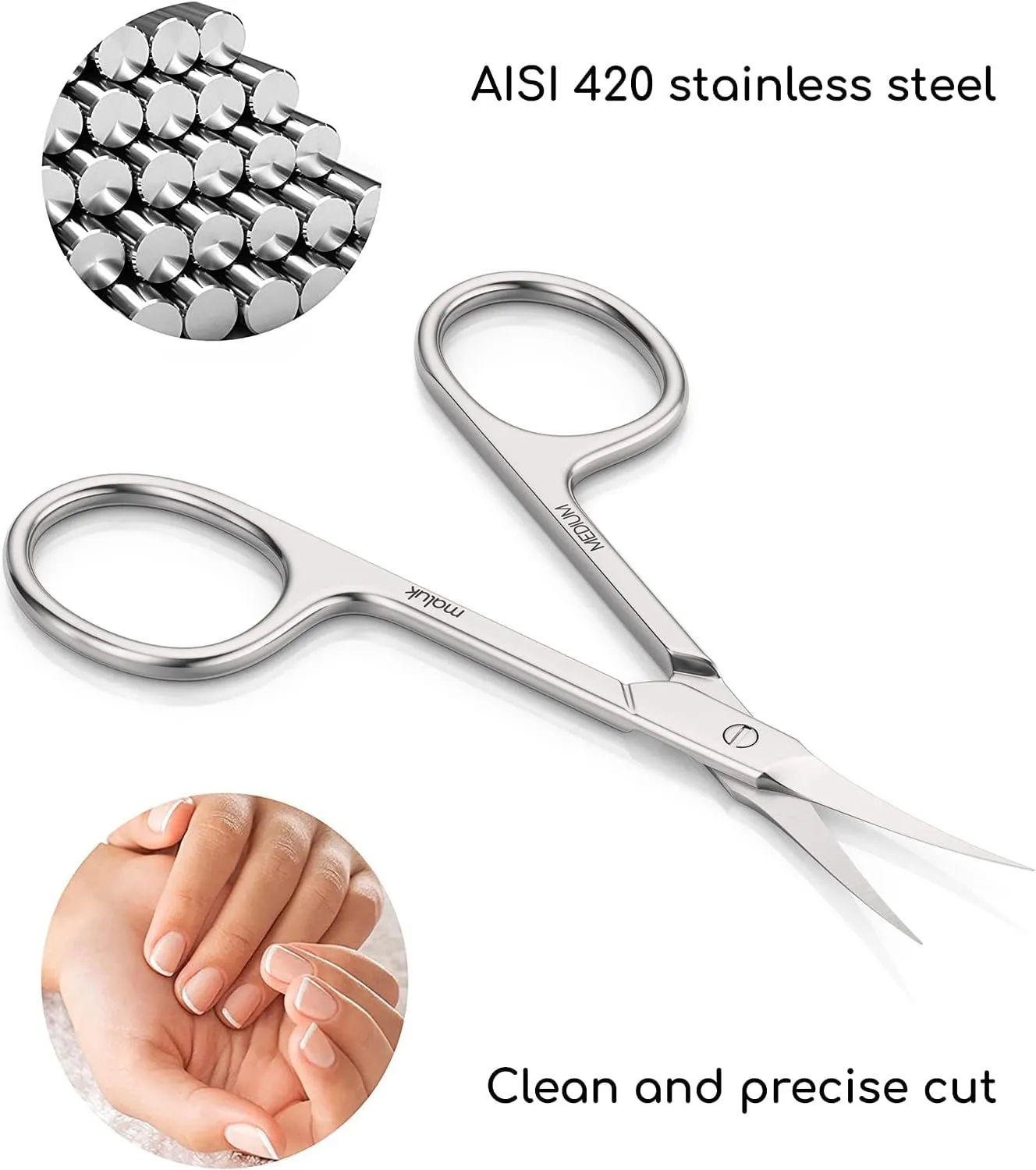 Professional Cuticle Scissors Maluk Medium