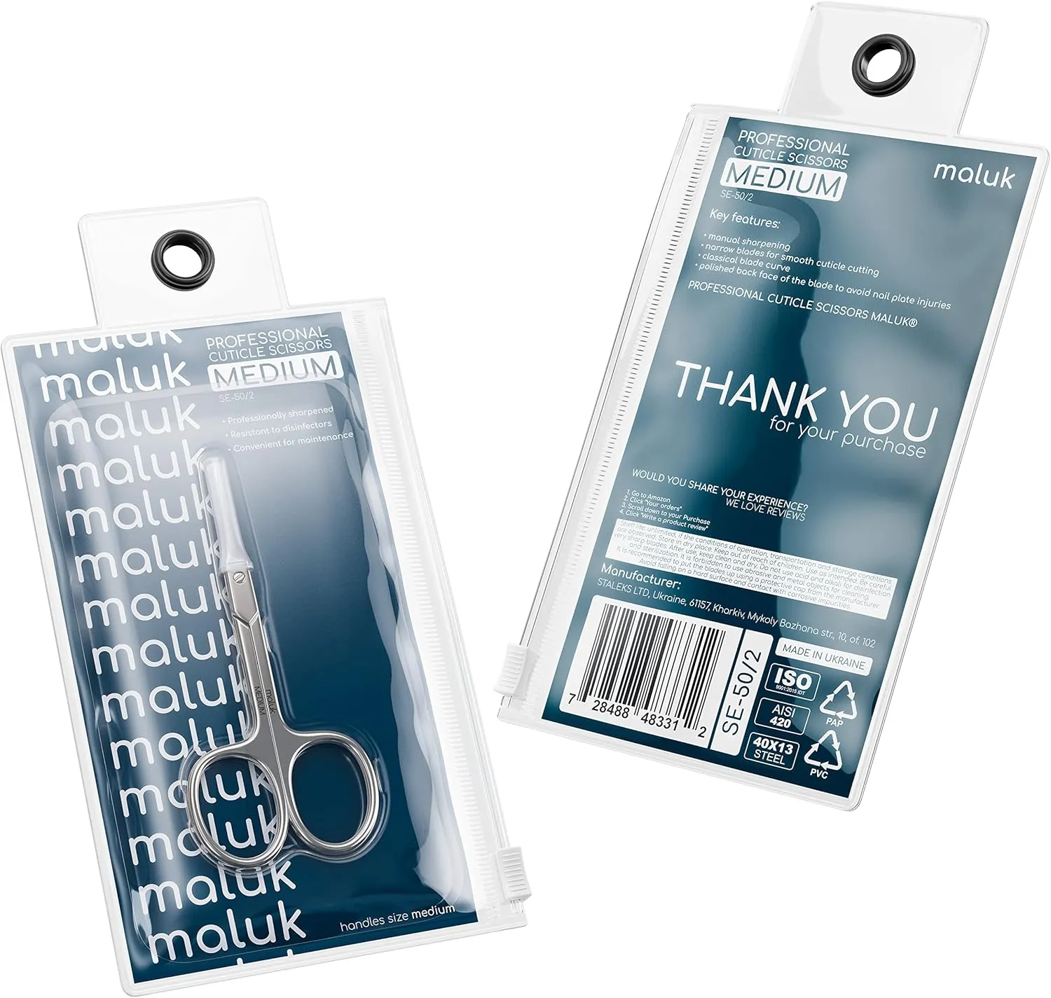 Professional Cuticle Scissors Maluk Medium