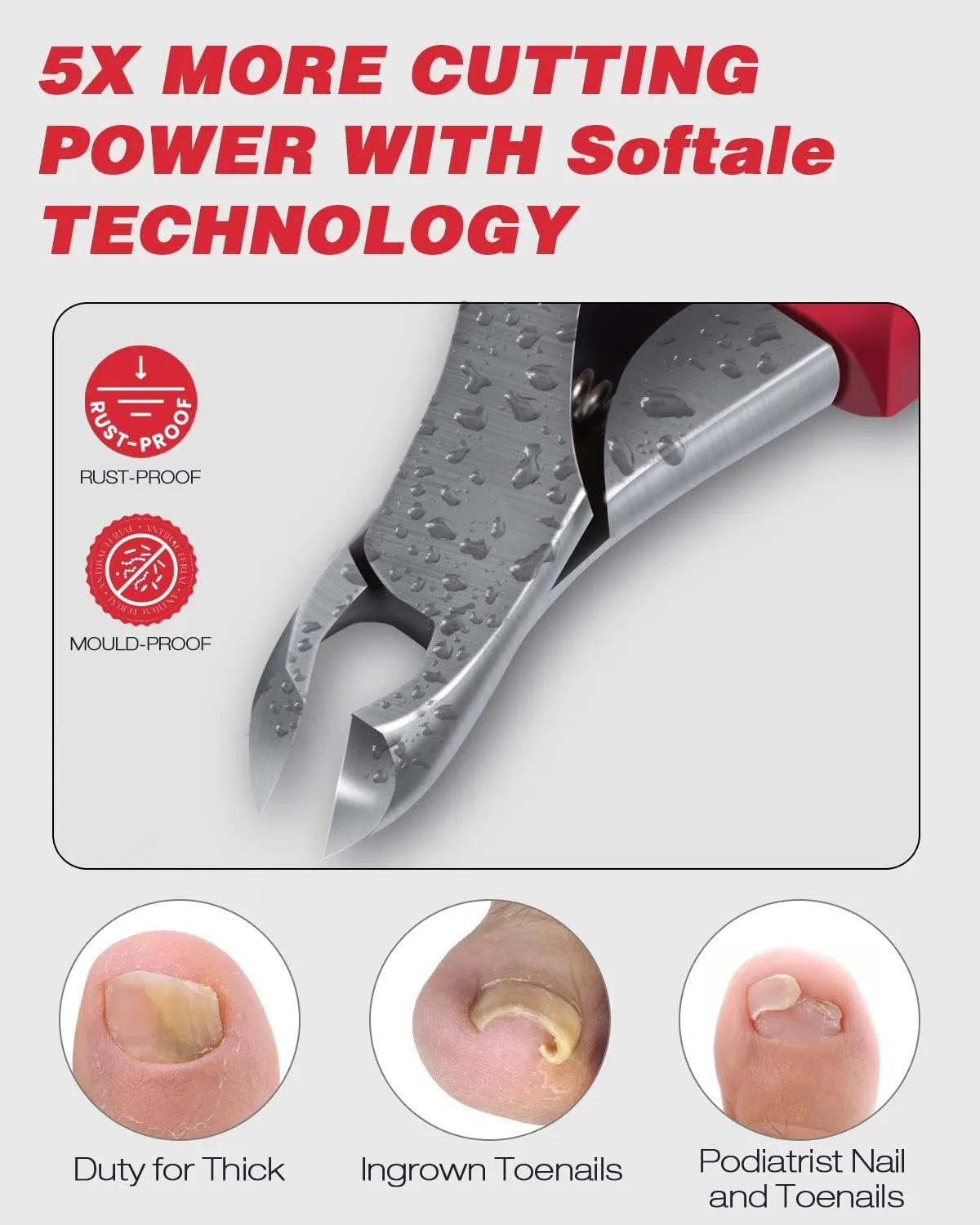 Professional Nail Clippers for Thick Nail, 7 in 1 Set Super Sharp Podiatrist Toenail Clippers, Stainless Steel Ingrown Toenail Pedicure Clipper Cutters for Manicure, Men, Women, Seniors