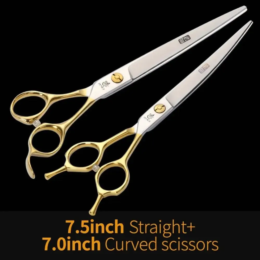 Professional Pet Scissors Straight&thinning&curved Grooming Shears Tool Set