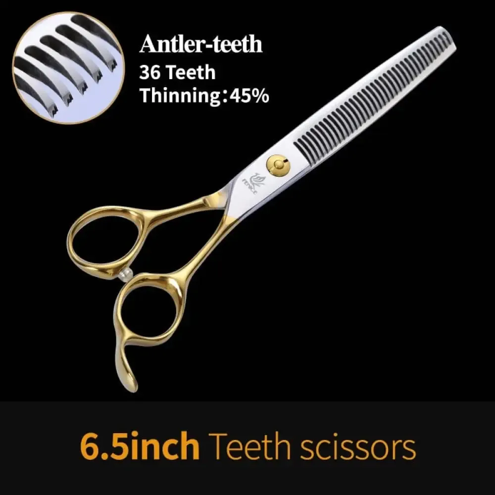 Professional Pet Scissors Straight&thinning&curved Grooming Shears Tool Set