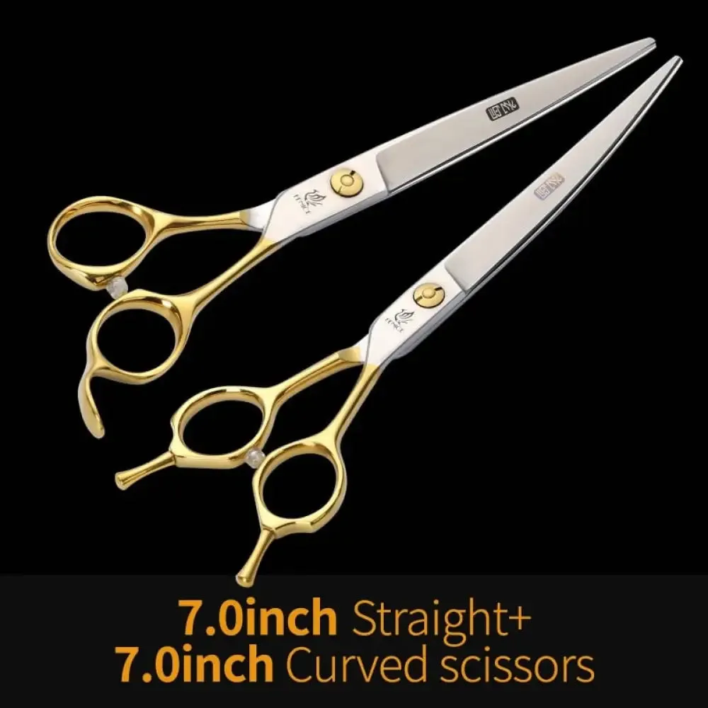 Professional Pet Scissors Straight&thinning&curved Grooming Shears Tool Set