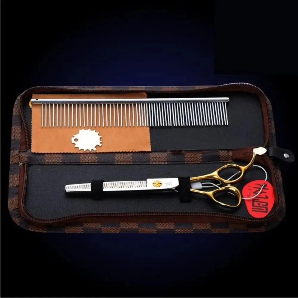 Professional Pet Scissors Straight&thinning&curved Grooming Shears Tool Set