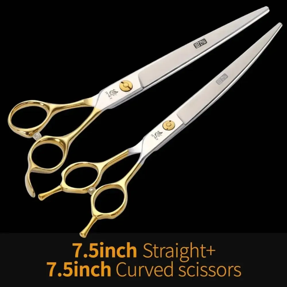 Professional Pet Scissors Straight&thinning&curved Grooming Shears Tool Set
