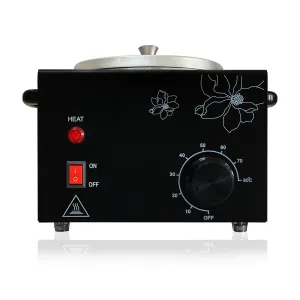 Professional Wax Warmer with Adjustable Temperature for Hair Removal - Electric Melted Wax Beads Heater for Women (Black Single Pot)