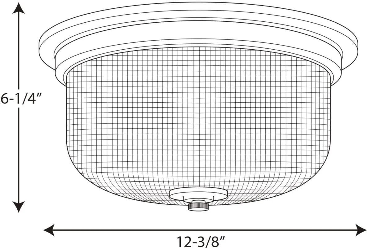 Progress Lighting P3740-15 Transitional Two Light Close-to-Ceiling from Archie Collection Finish, Polished Chrome
