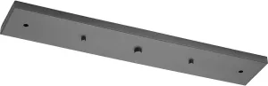 Progress Lighting P8404-143 Three-Light Linear Pendant Accessory Canopy, Black,Graphite