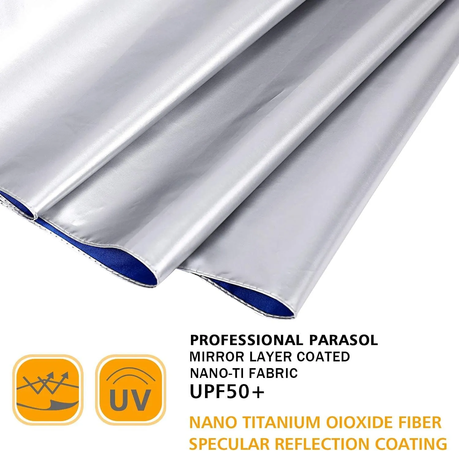 Prospo 68inch Golf Umbrella UV Protection Extra Large Oversized Heavy Duty Auto Open Double Canopy Vented Sun Rain Umbrella Windproof Blue