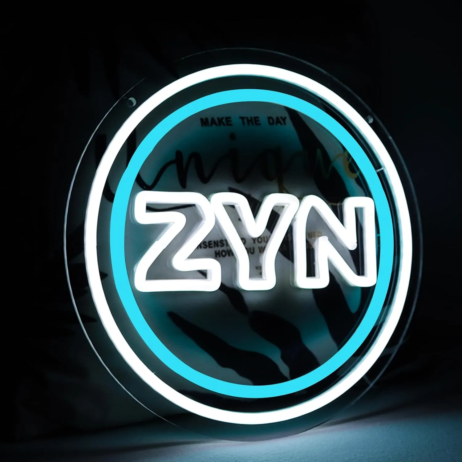 Pugna Z.Y.N Neon Signs for Wall Decor Neon Lights for Bedroom Led Business Signs Suitable for Man Cave Bar Pub Restaurant Christmas Gift Art