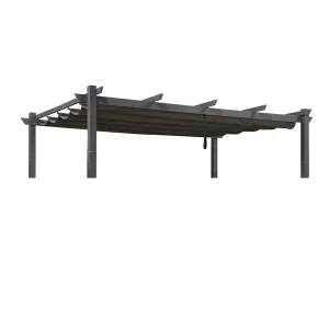 PURPLE LEAF Pergola Shade Cover for 10' X 13' Deck Porch Outside Outdoor Retractable Durable Fabric Canopy Replacement Top Only Gray