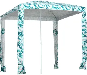 Quick Beach Cabana Canopy Umbrella, 6.5' Easy-Assembly Sun-Shade Shelter with Sandbags and Carry Bag, Cool UV50  for Kids & Family