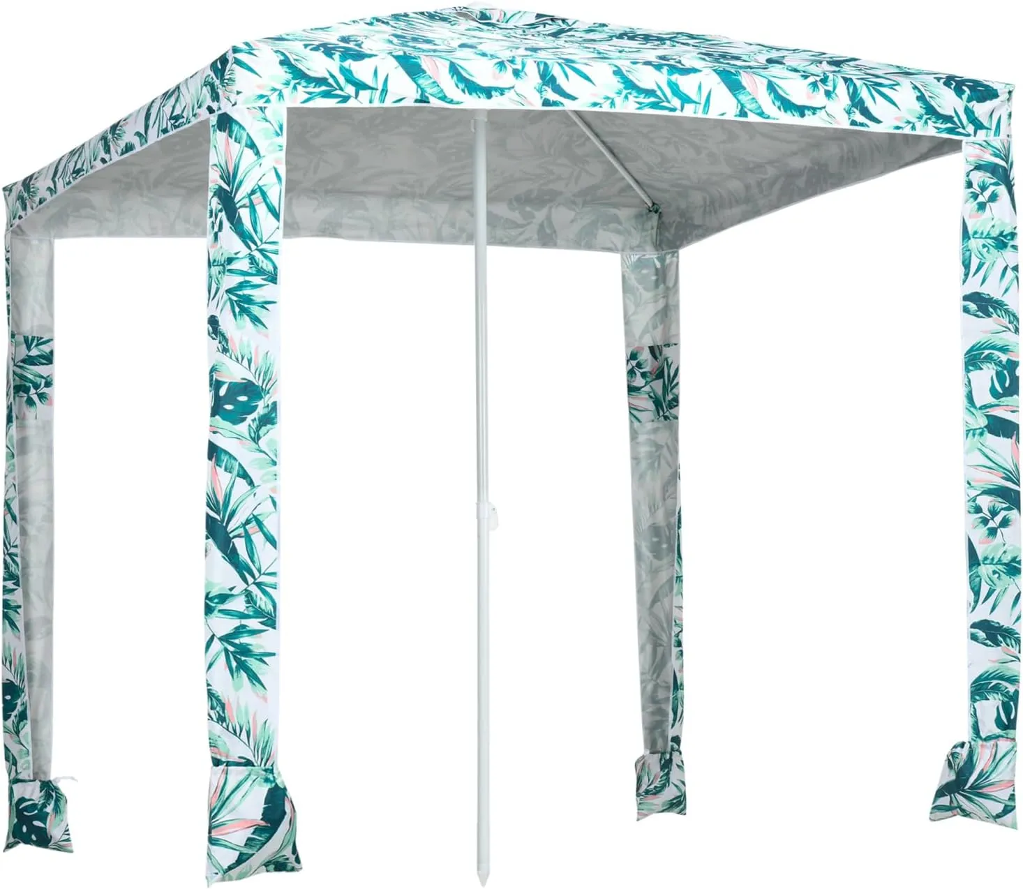 Quick Beach Cabana Canopy Umbrella, 6.5' Easy-Assembly Sun-Shade Shelter with Sandbags and Carry Bag, Cool UV50  for Kids & Family