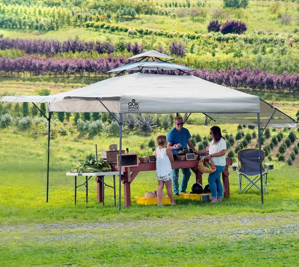 Quik Shade Summit Instant Canopy with Adjustable Dual Half Awnings