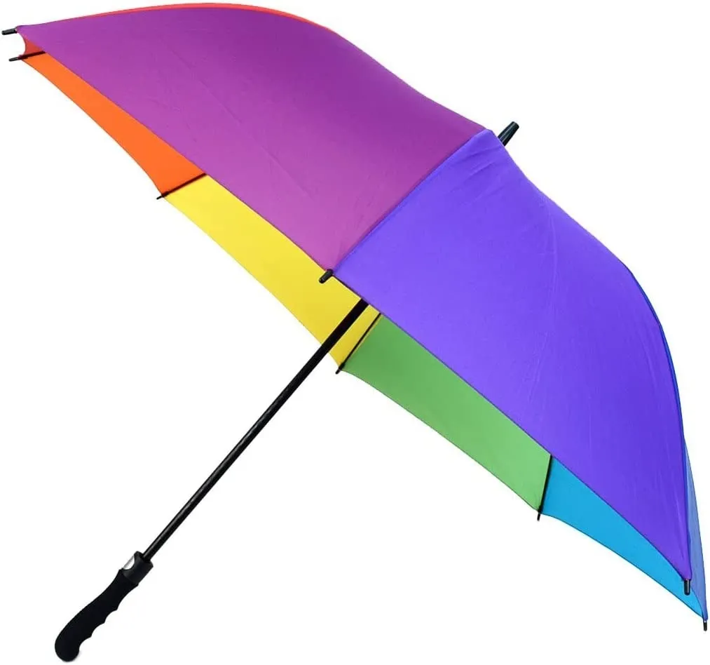 Rainbow Automatic Open Golf Umbrella Windproof Tested, Extra-Strong