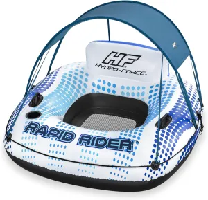 Rapid Rider Canopy Tube 54" x 54"| Durable Inflata-Shield Material | UV Sun Protection | Built-in Cup Holder | Heavy Duty Handles. Ultimate Water Fun