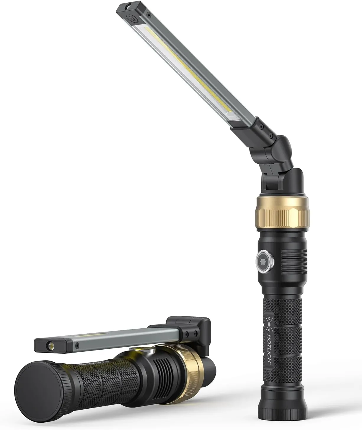 Rechargeable Work Light - 5000mAh Magnetic Flashlight with 360° Rotate Foldable Design, 1200 Lumens Led Work Light, 3 Lighting Modes Mechanic Light for Car Repairing/Emergency