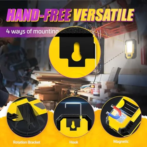 Rechargeable Work Light LED Magnetic Mechanic Light Portable Worklight for Camping