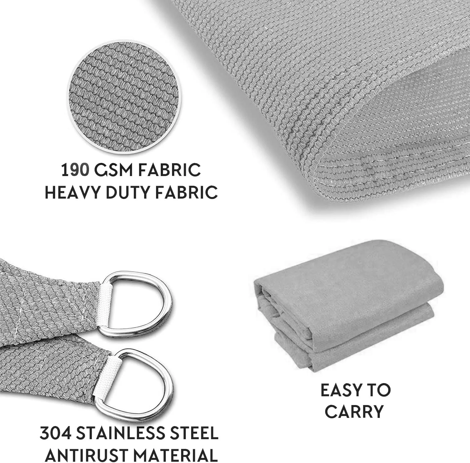 Rectangle 16' x 20' Gray Sun Shade Sail Canopy Awning for Patio Backyard Lawn Garden Outdoor Activities Grade UV Block Mesh Netting, We Can Make Custom Sizes